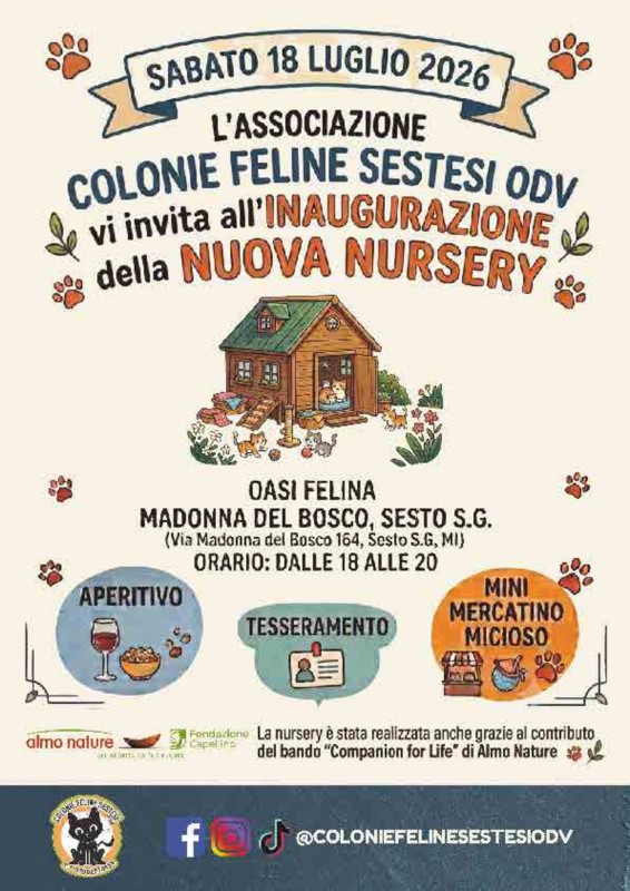 Colonie Feline Sestesi - Inaugurazione nuova nursery