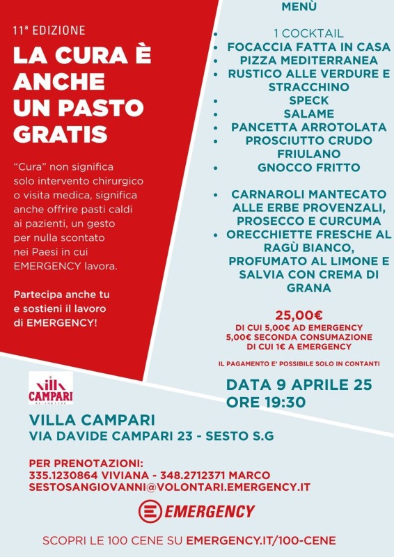 Emergency - La cura è anche un pasto gratis
