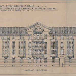 2615 - Società Ernesto Breda. Case per lavoratori. Il progetto dell'edificio di via Bergomi